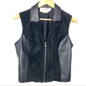 Margaret Godfrey Vintage Suede Leather Lapel Vest